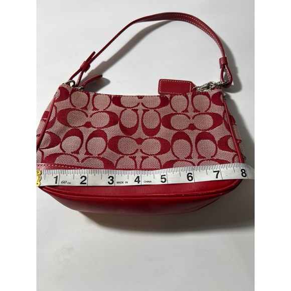 Coach Red Signature Shoulder Bag - Picture 7 of 13